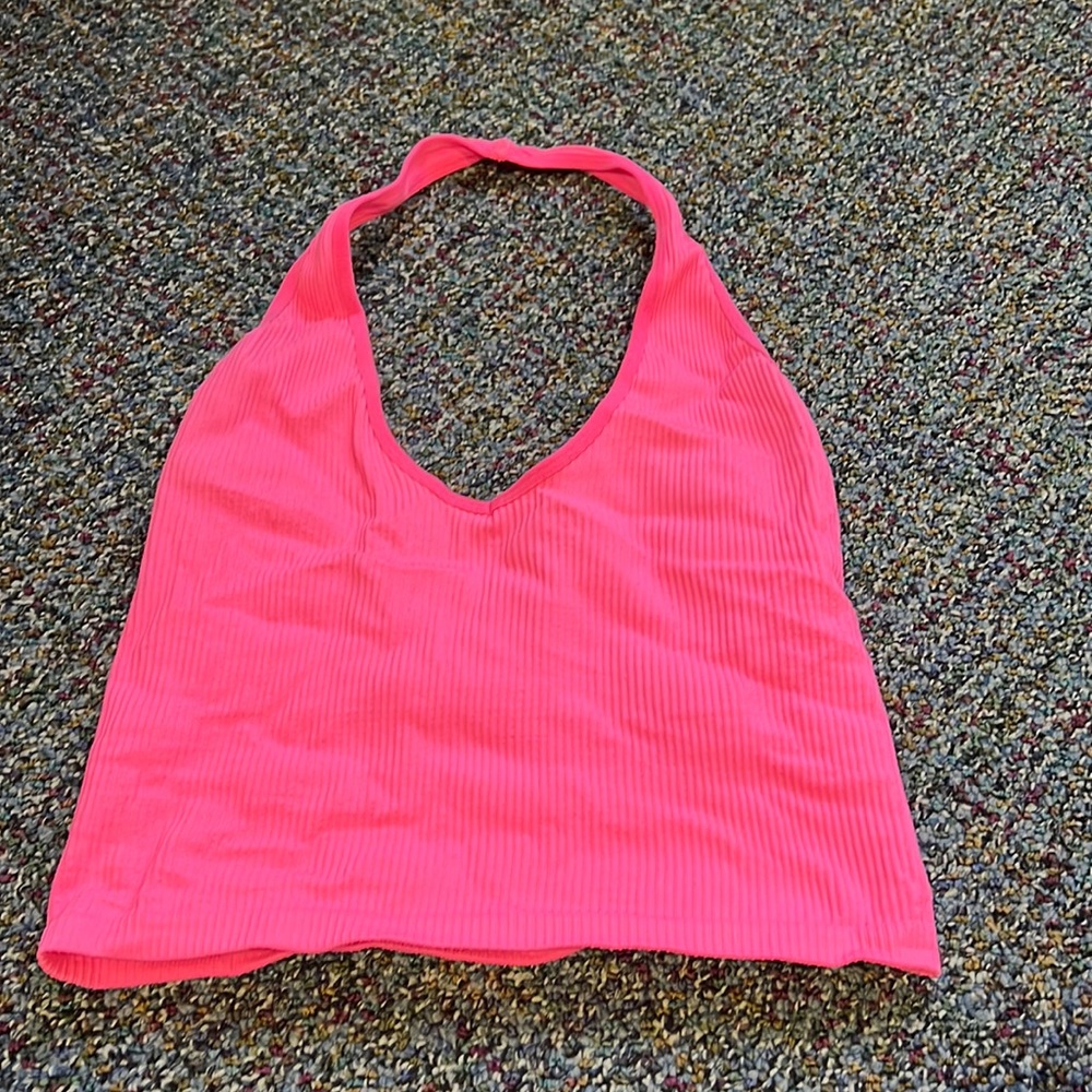 Urban Outfitters hot pink lounge/athletic halter top. Size Medium.